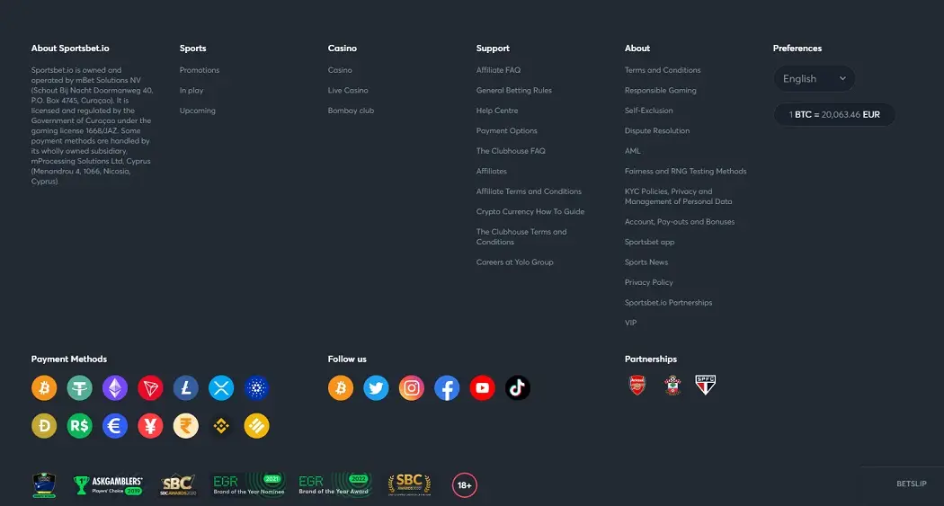 Sportsbet.io Website Review