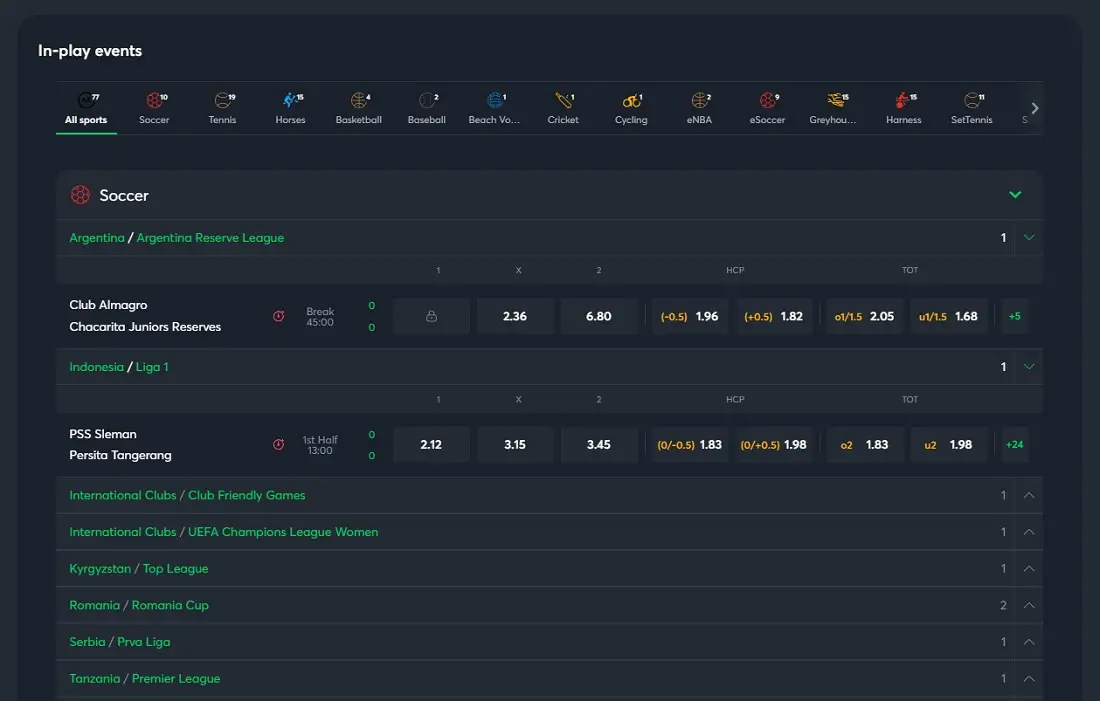 live betting