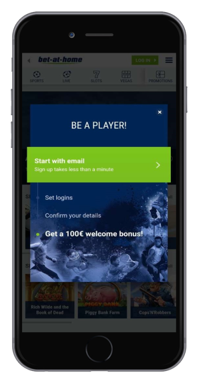 register in the Bet-at-Home app