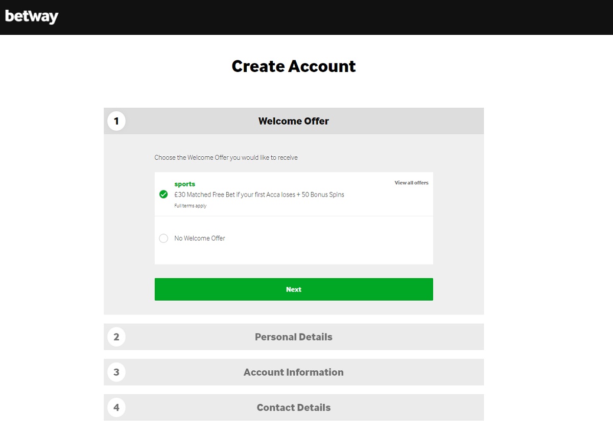 Betway registration