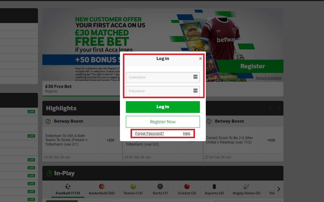 betway login