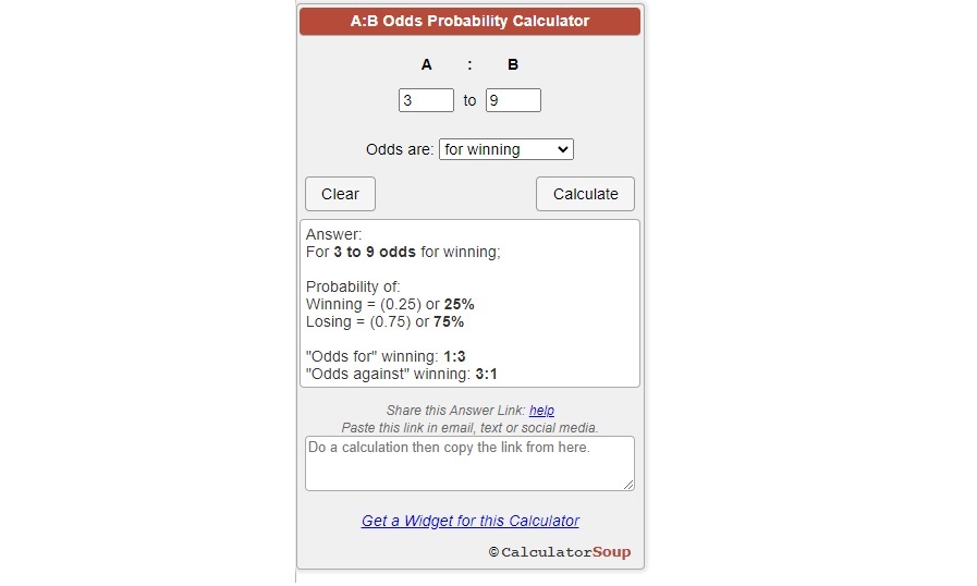 Odds & Betting Percentage Calculators