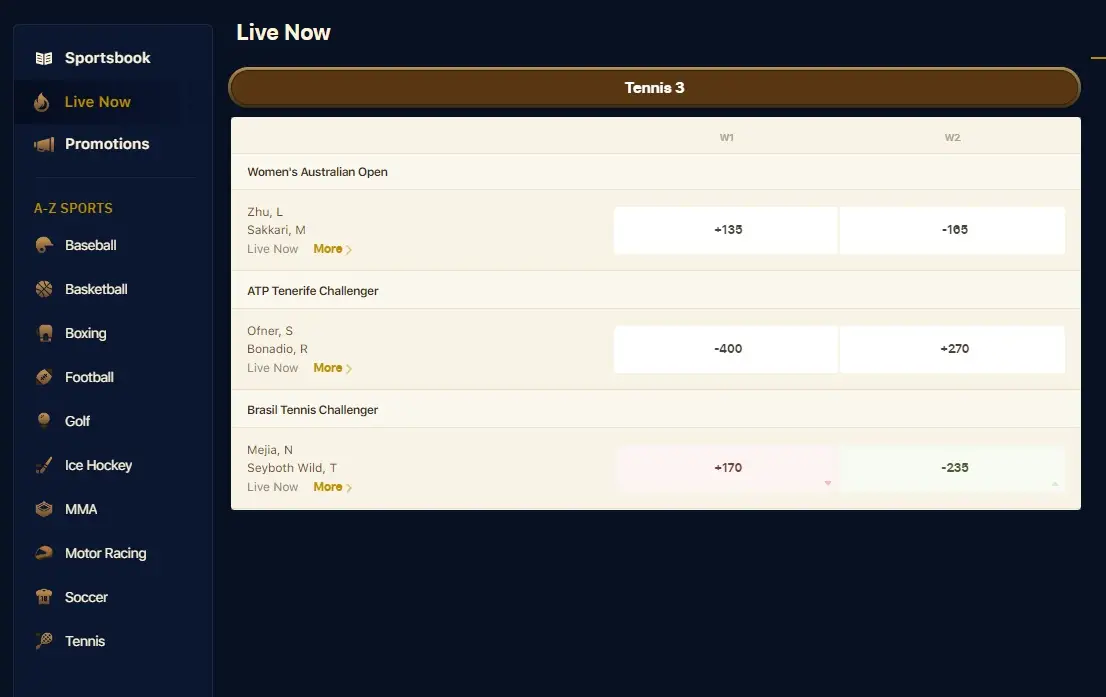 live betting wynnbet