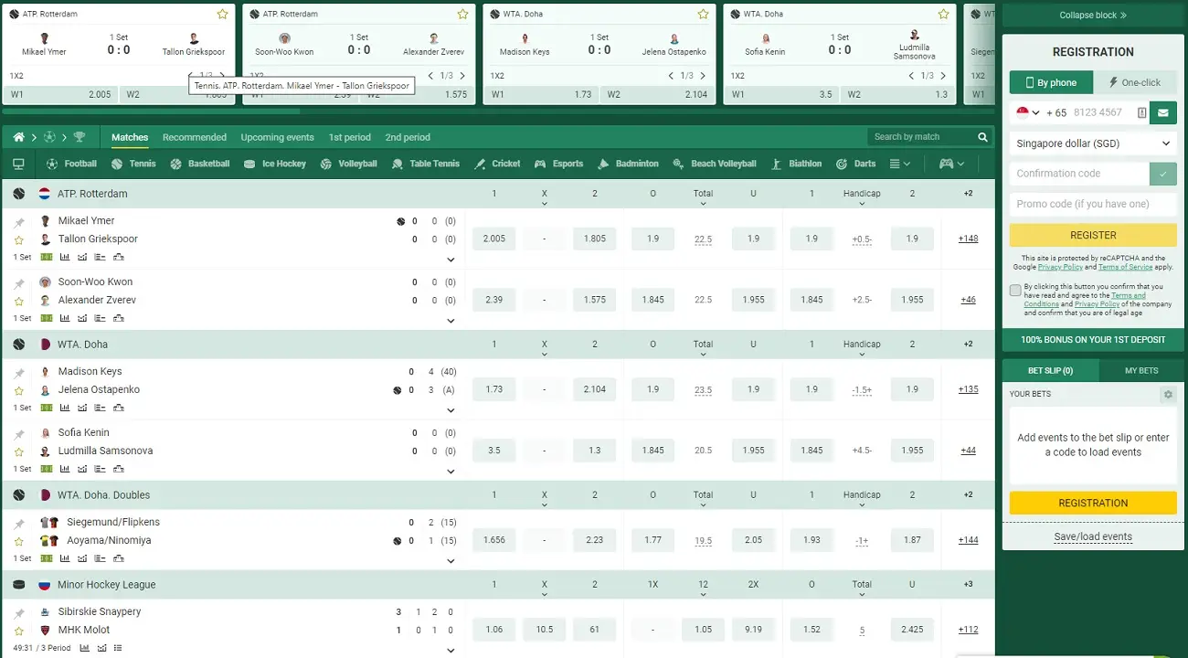 Live betting