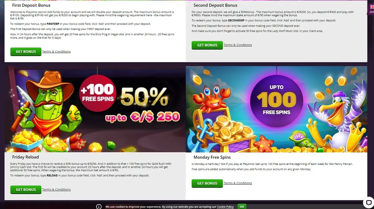 bonuses CasinoAmo