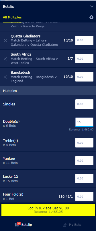 How to bet on Cricket at William Hill?