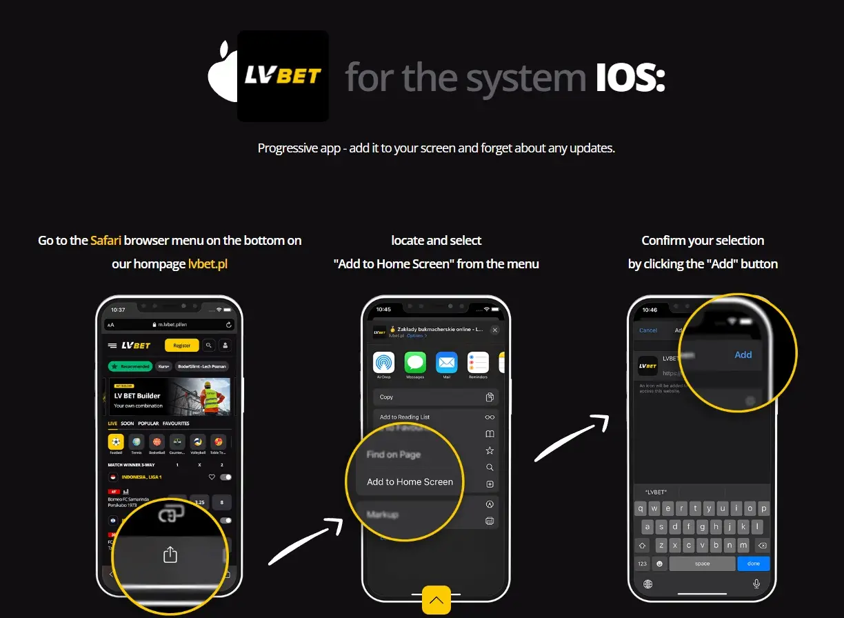 LVbet App for iPhone