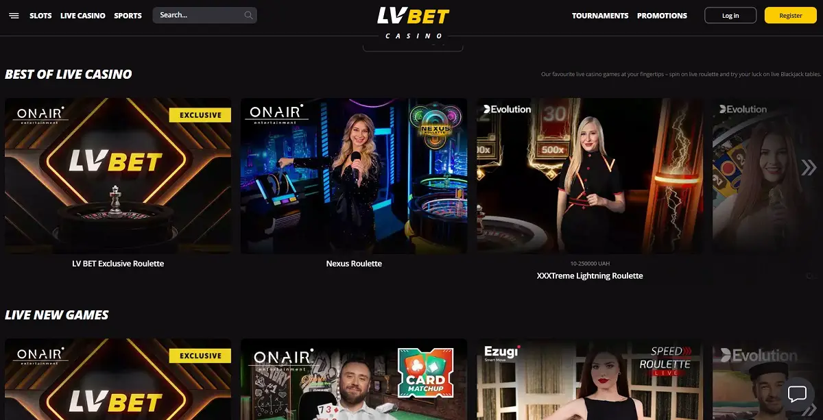 LVbet Live Casino