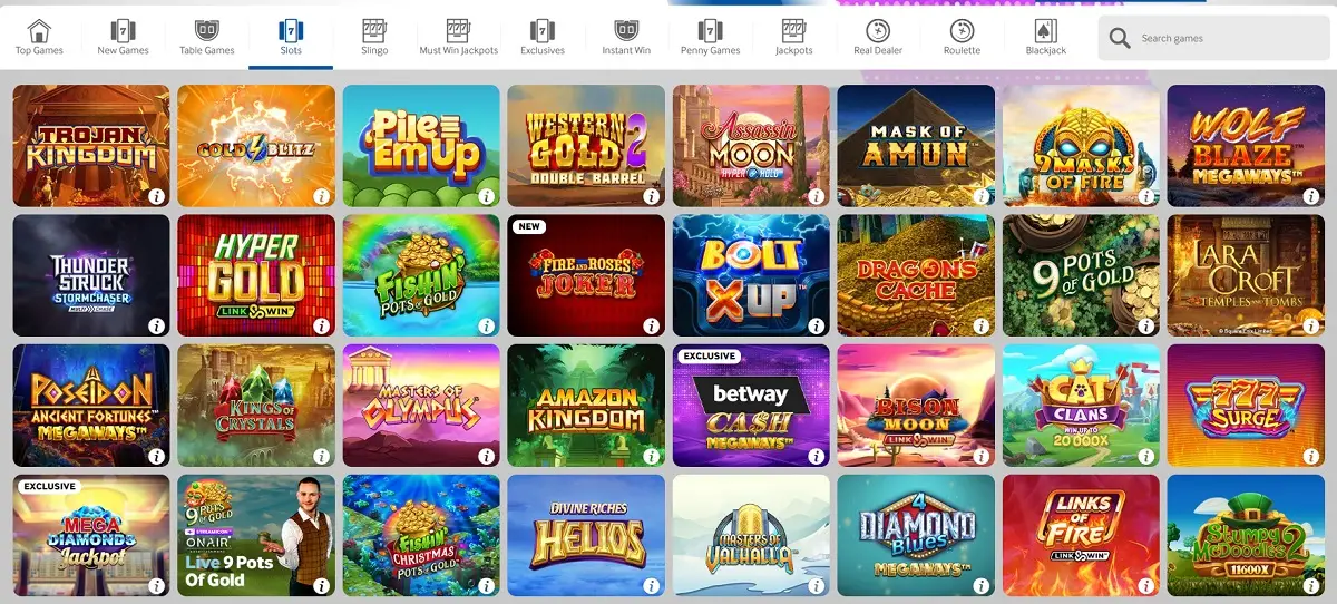 Popular Betway Casino games