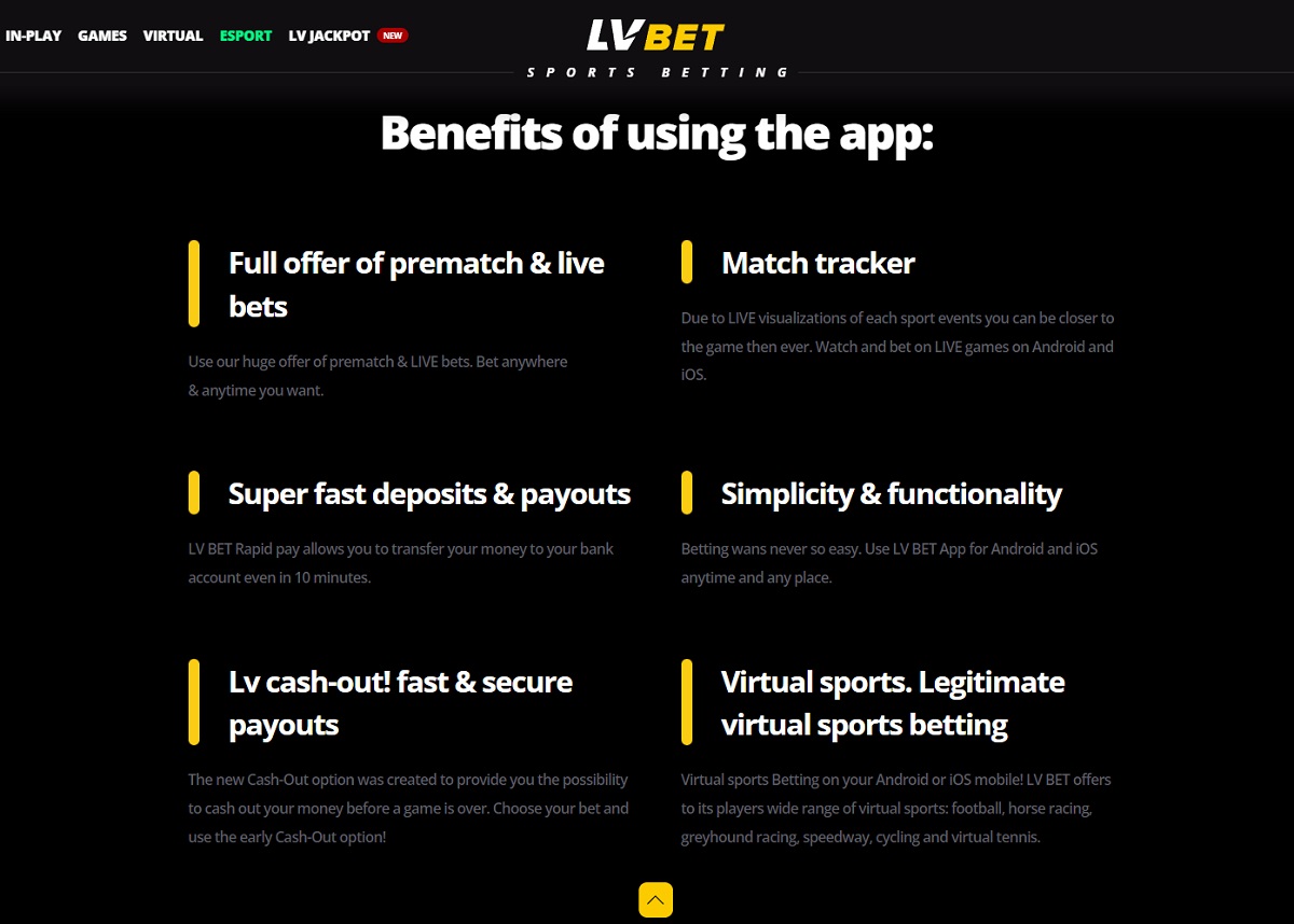 LV Bet App for Android & iPhone