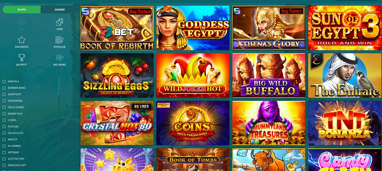 22Bet Casino Games