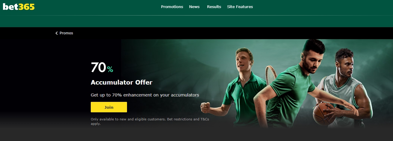 Bet365 Accumulator Bonus promo