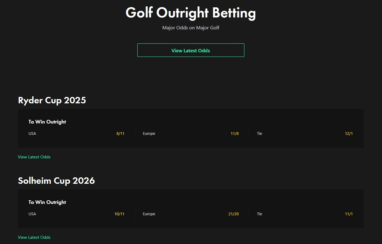Bet365 Golf