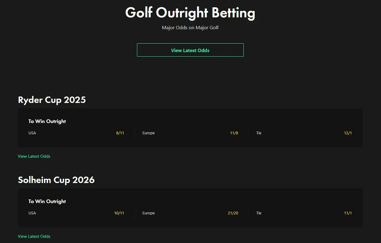 Bet365 Golf