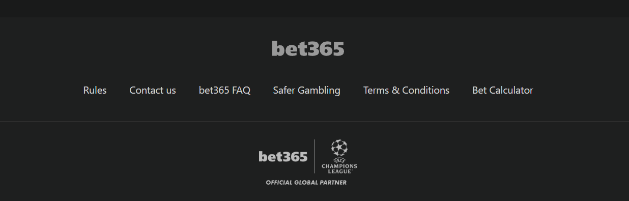 Bet365 rules section